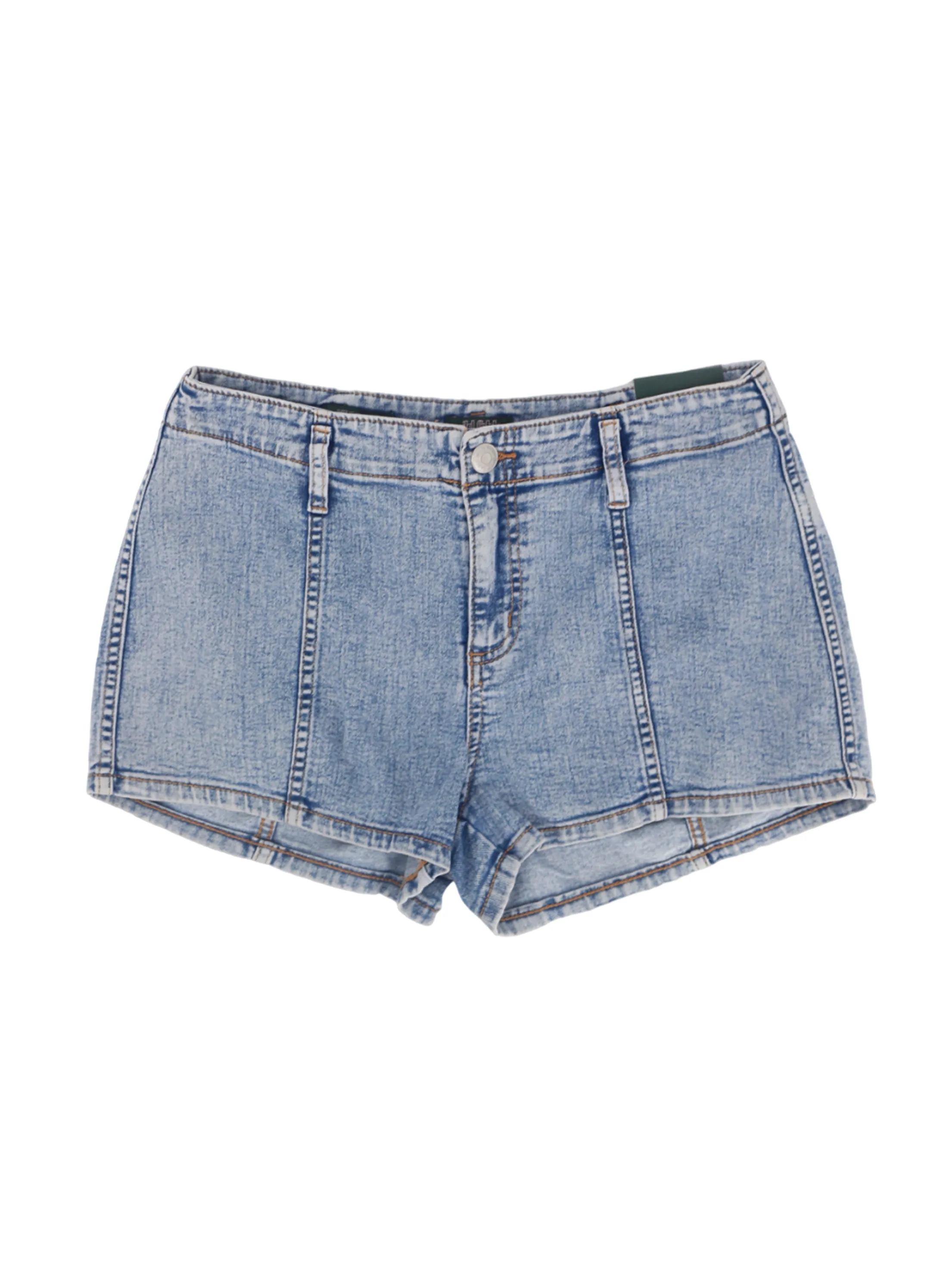 Short en Denim Lavé pour Femme, Bleu Clair