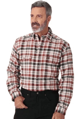 Wrangler® Riggs Workwear® Chemise à carreaux HW - Rouge/Marine/Blanc Vêtements Wrangler