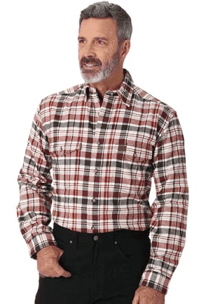 Wrangler® Riggs Workwear® Chemise à carreaux HW - Rouge/Marine/Blanc Vêtements Wrangler