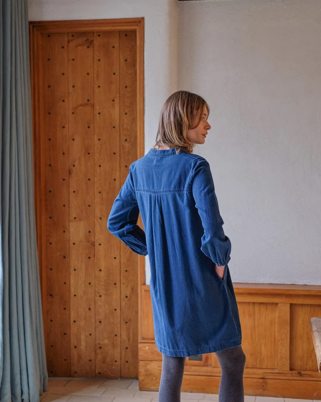 Robe en coton Wren | Denim