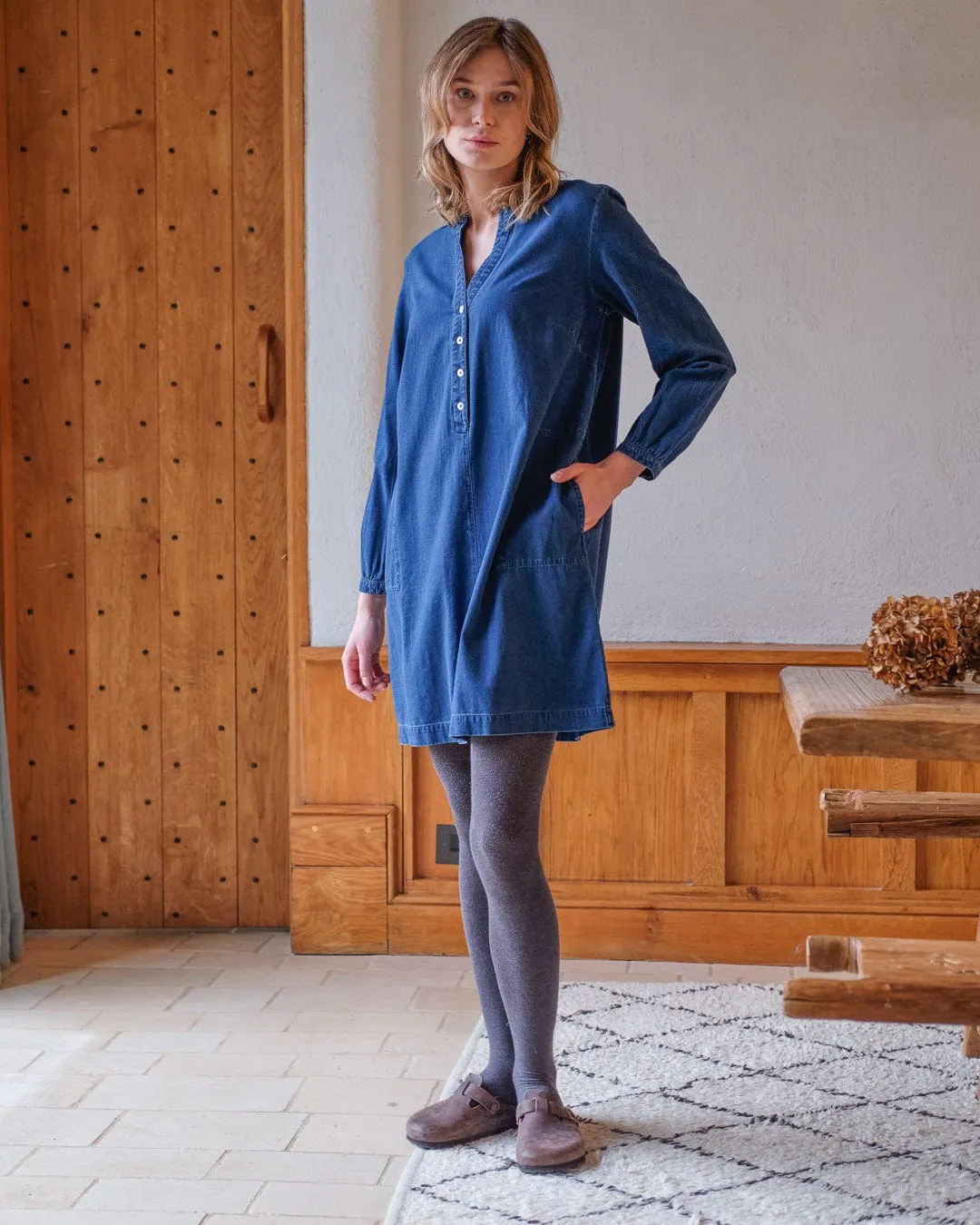 Robe en coton Wren | Denim