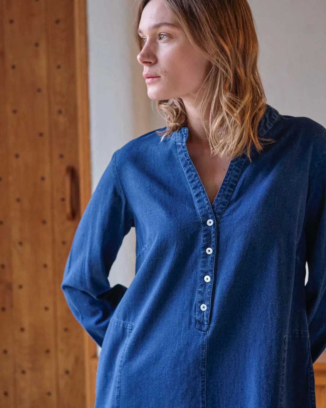 Robe en coton Wren | Denim