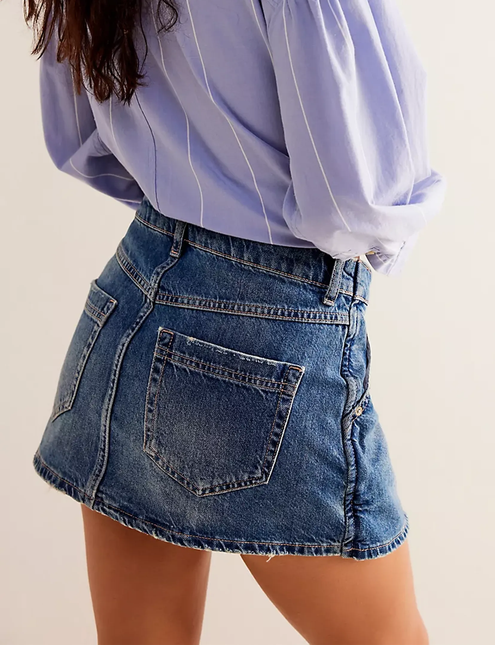 Jupe en denim Wynne, Vêtements Bleuet_free-people