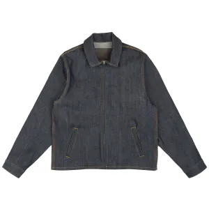 Veste à zip - Denim sergé inversé
